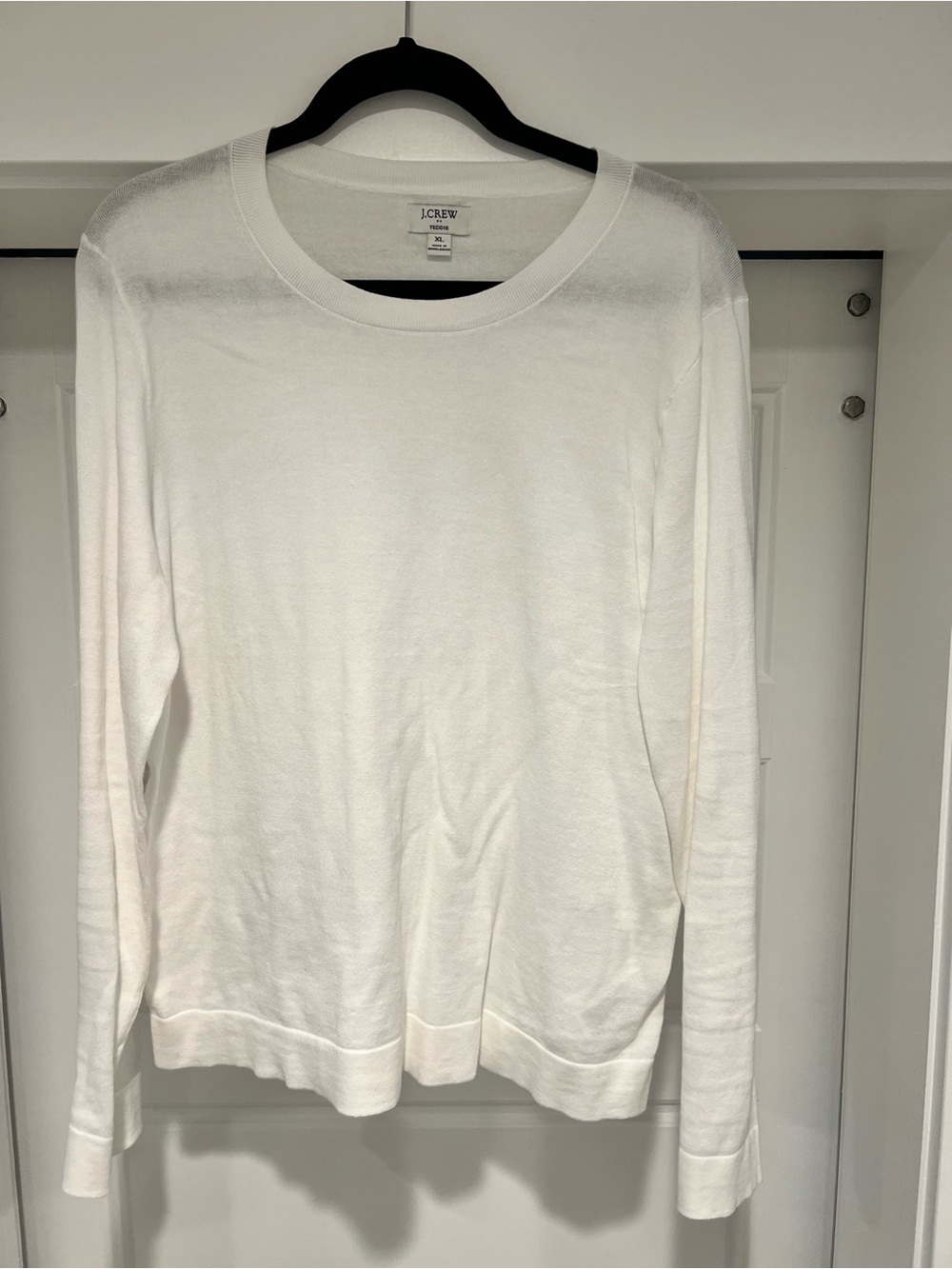 J. Crew White Long-Sleeve Crewneck Tee